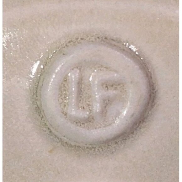 Art Pottery Salt Cellar Dish Lid Lucy Fagella Ring Trinket Box Marked LF Neutral - Picture 7 of 16